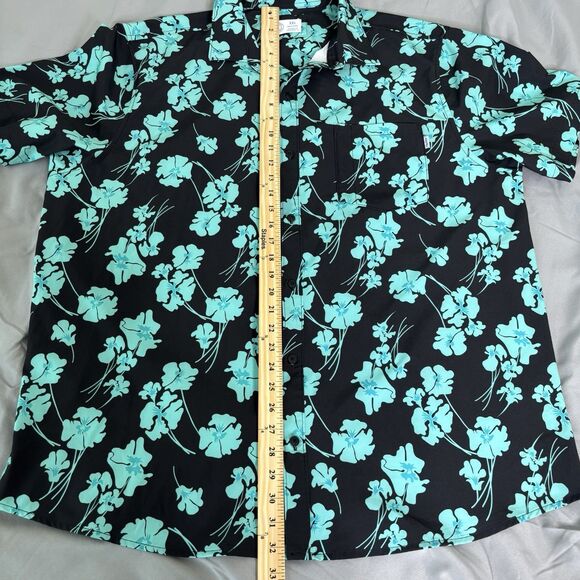 Hurley Men’s Size XXL Hawaiian Button Up Tropical Pattern Short Sleeve Shirt - Picture 7 of 10